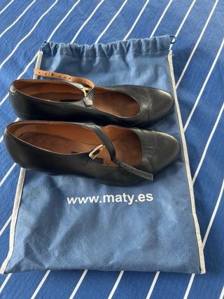 Zapatos Flamenco Tira Hebilla Negros