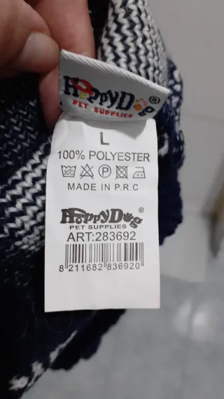 Vestitino cane blu e bianco con cuori