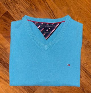 Maglione Tommy Hilfiger Uomo S Azzurro Scollo V