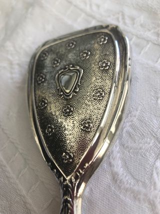 Specchio a mano vintage Argento 800