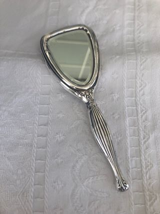 Specchio a mano vintage Argento 800