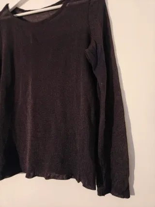 Jersey de punto negro manga larga