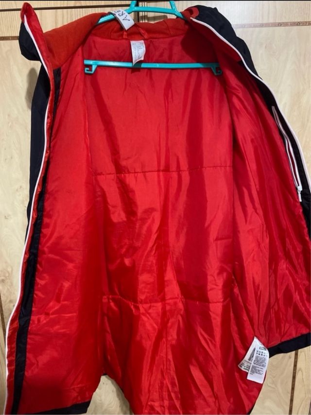 Giubbotto da sci uomo nero e rosso