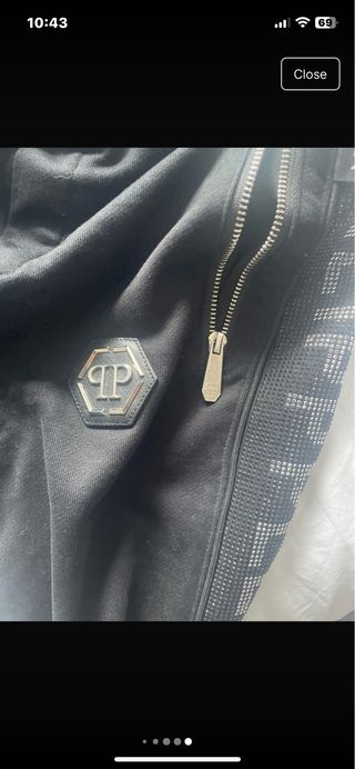 Chándal Philipp Plein Negro y Plateado