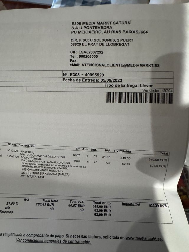 Nintendo Switch OLED Azul/Rojo