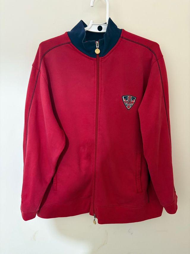 Jaqueta Reebok Classic retro XL vermelha e azul