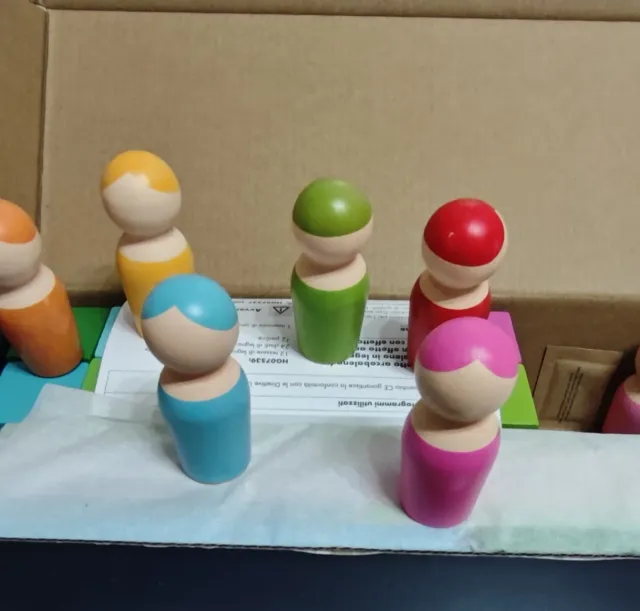 Juego madera basado Montessori Arco Iris 48 piezas