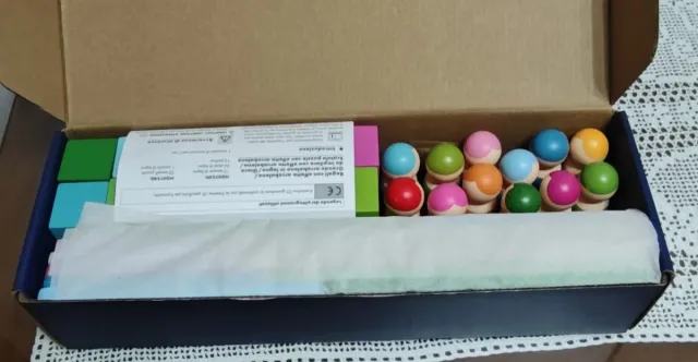 Juego madera basado Montessori Arco Iris 48 piezas