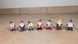 Set 7 nani resina 5 cm di altezza