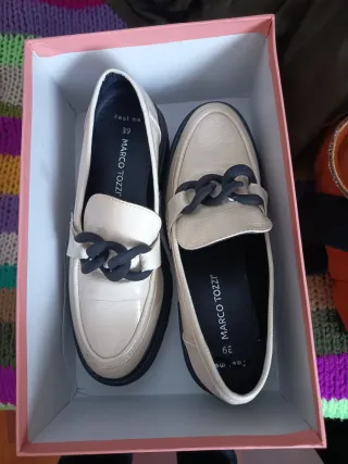 Mocasines Mujer Talla 39 color beige