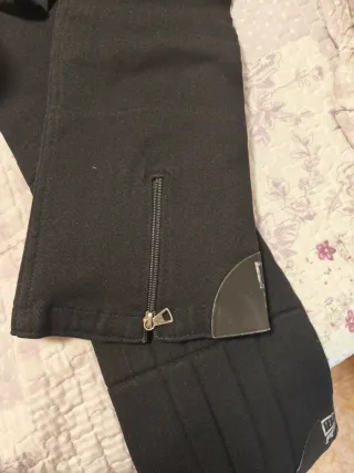Pantalón de esquí negro con cremallera