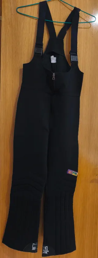 Pantalón de esquí negro con cremallera