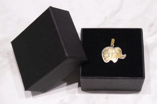 COLGANTE ELEFANTE BICOLOR, ORO 18K/1.0g