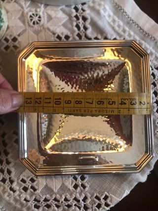 Posacenere in argento martellato base resina