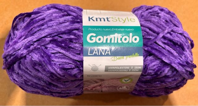 Ovillos Lana Terciopelo Lila 100gr - 150 m.