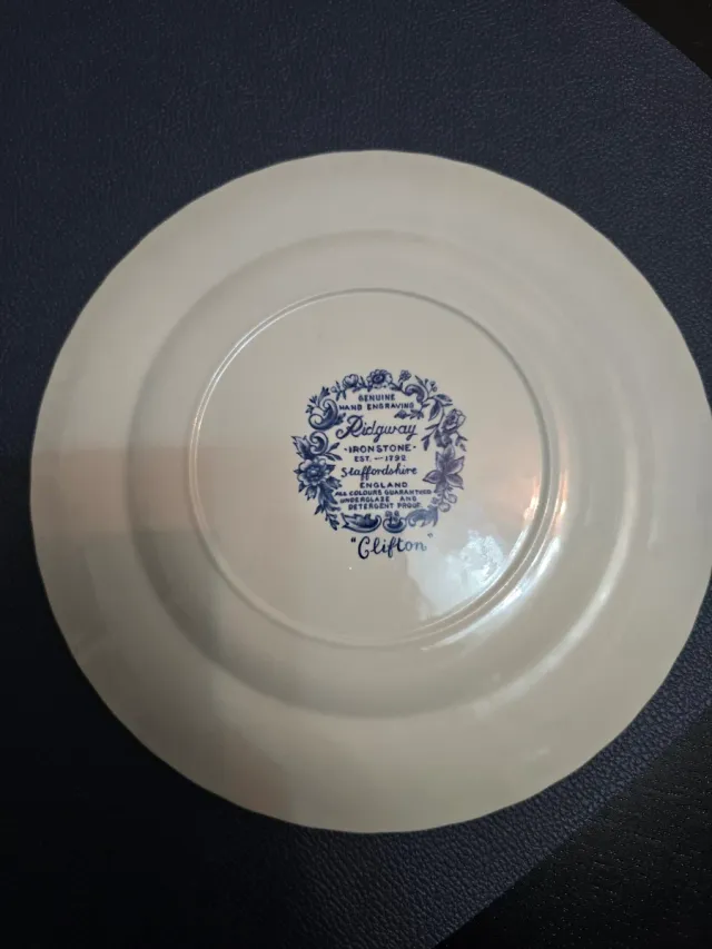 Platos Ridgway Clifton Inglaterra Azules