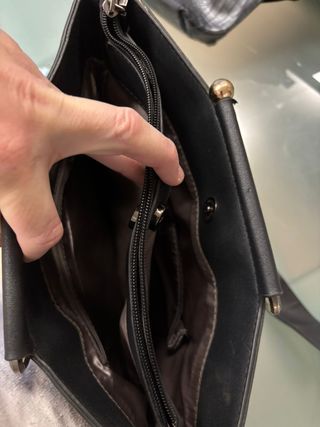 Borsetta marrone con dettagli oro