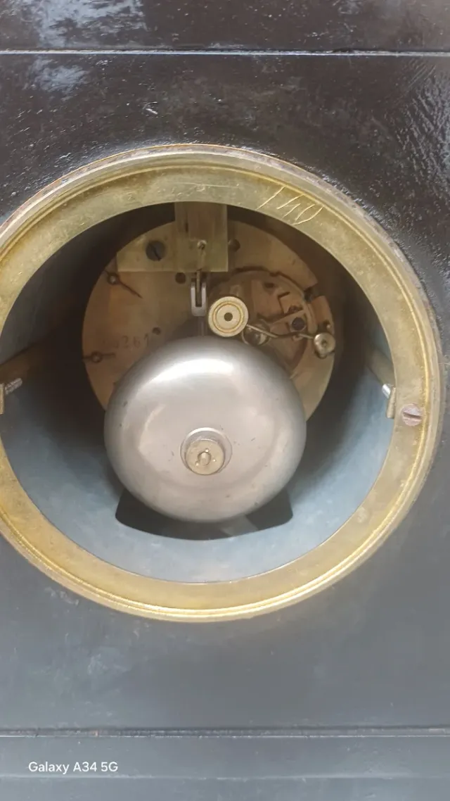 Reloj Antiguo de Sobremesa con Candeleros