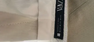 Traje Zara Chaqueta y Pantalón Beige