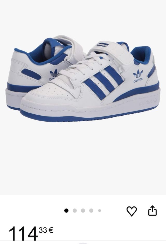 Adidas Forum Low Talla 43 1/3 Azul Blanco