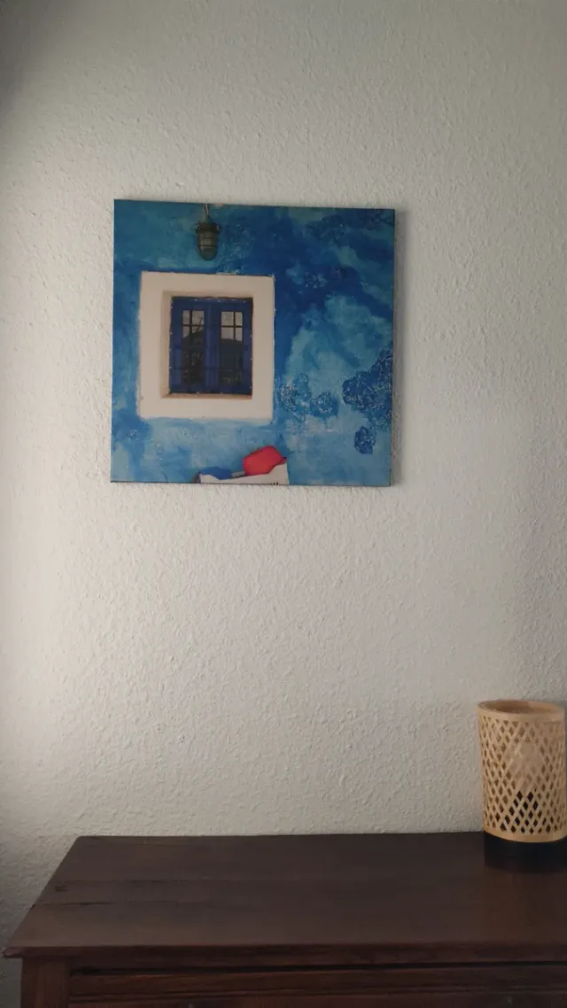 Quadro blu e rosso