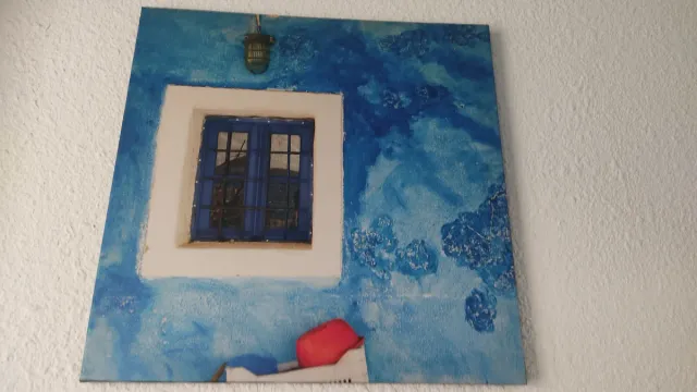 Quadro blu e rosso