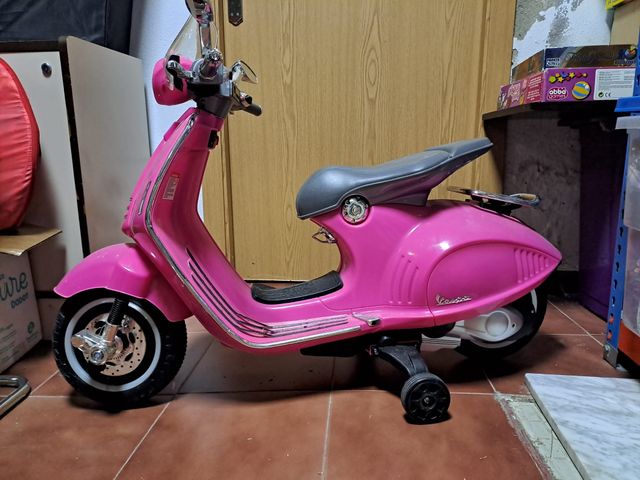 Moto Vespa Juguete Rosa
