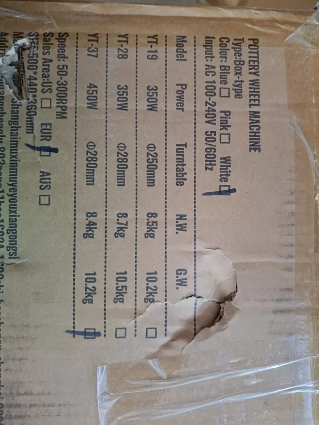 Torno Alfarería Eléctrico VEVOR 280mm