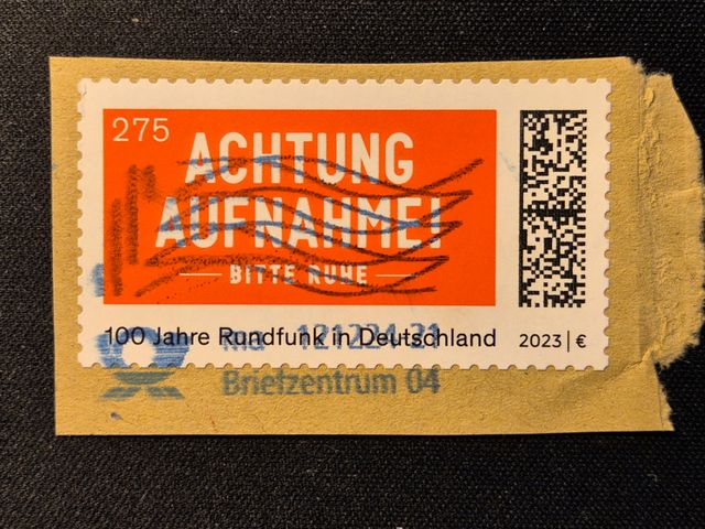 Francobollo Germania 275 Achtung Aufnahme