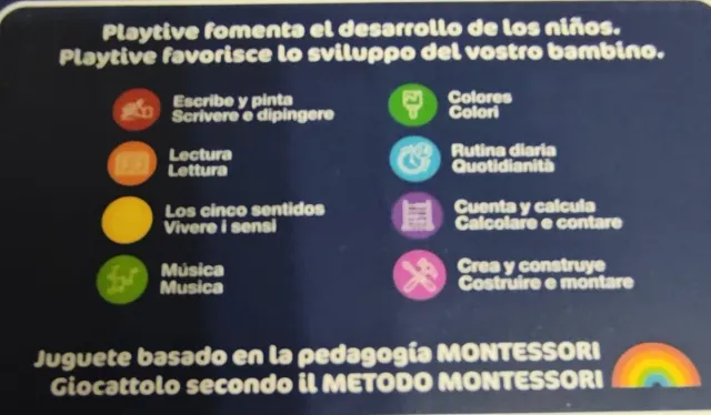 2 Puzzle Arcoíris Basado Montessori Madera 23 Piez