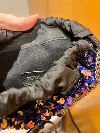 Bolso Tous lentejuelas negro multicolor