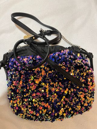 Bolso Tous lentejuelas negro multicolor