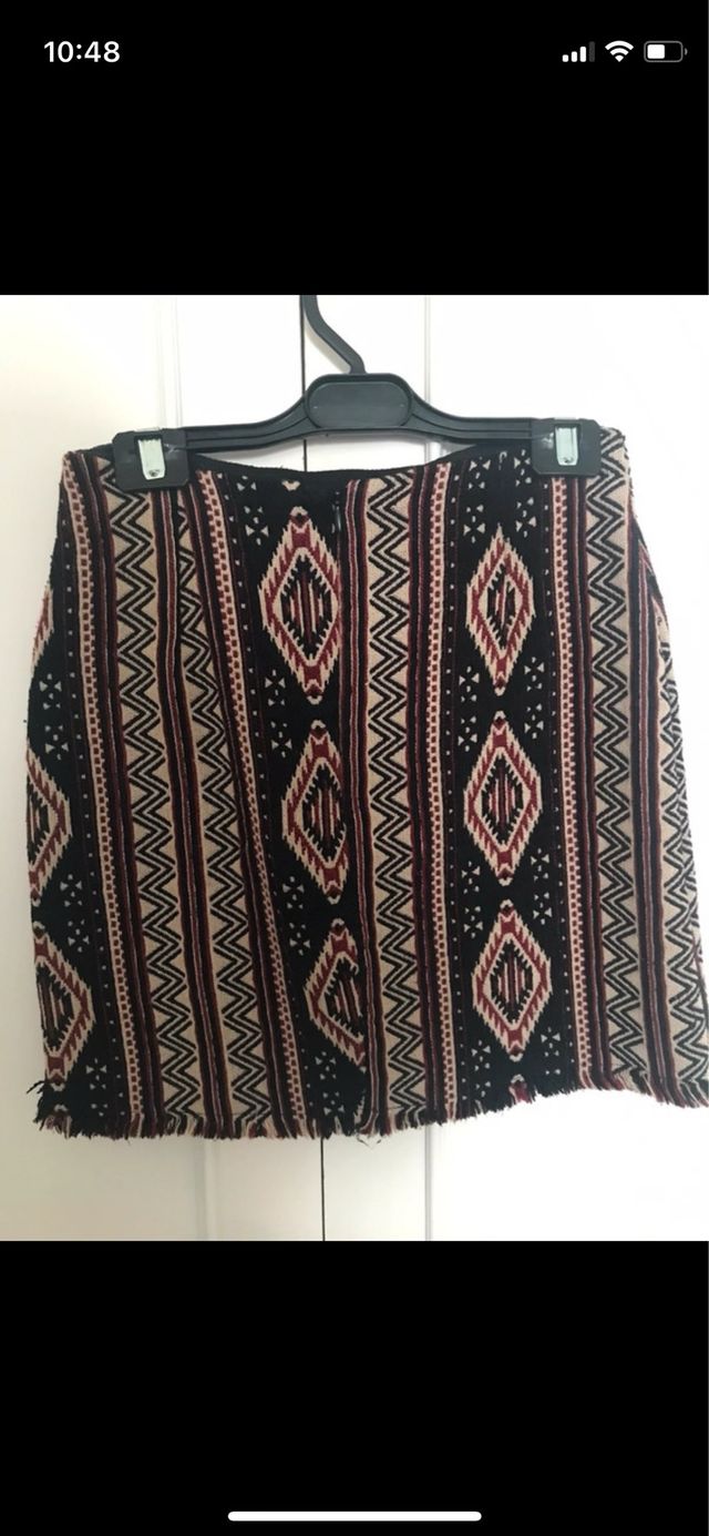 Minifalda estampada étnica