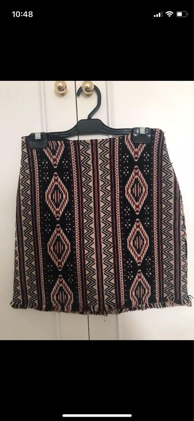 Minifalda estampada étnica