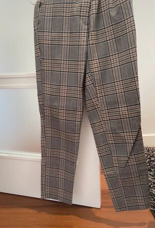 Pantalón recto cuadros