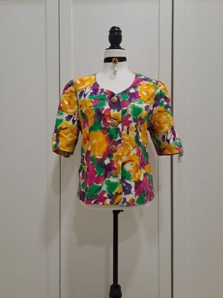 Blazer Vintage Flores Vertucci Talla L/XL
