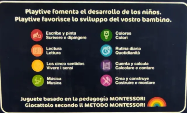 Juego de cálculo Arco iris basado en Montessori