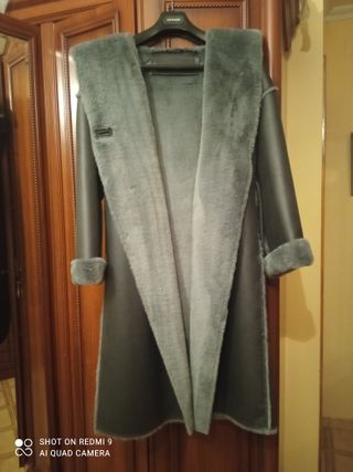 Abrigo Massimo Dutti gris/verde