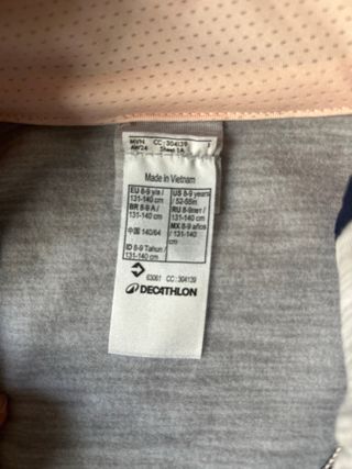 Chaqueta deportiva niña gris y rosa