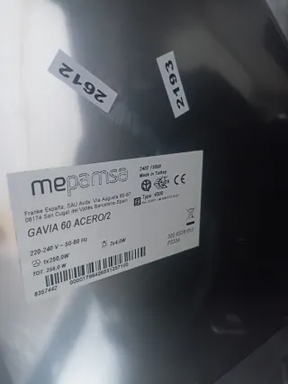 Campana extractora Mepamsa Gavia 60
