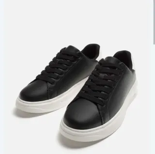 Zapatillas Zara Hombre Talla 44 Negras y Blancas