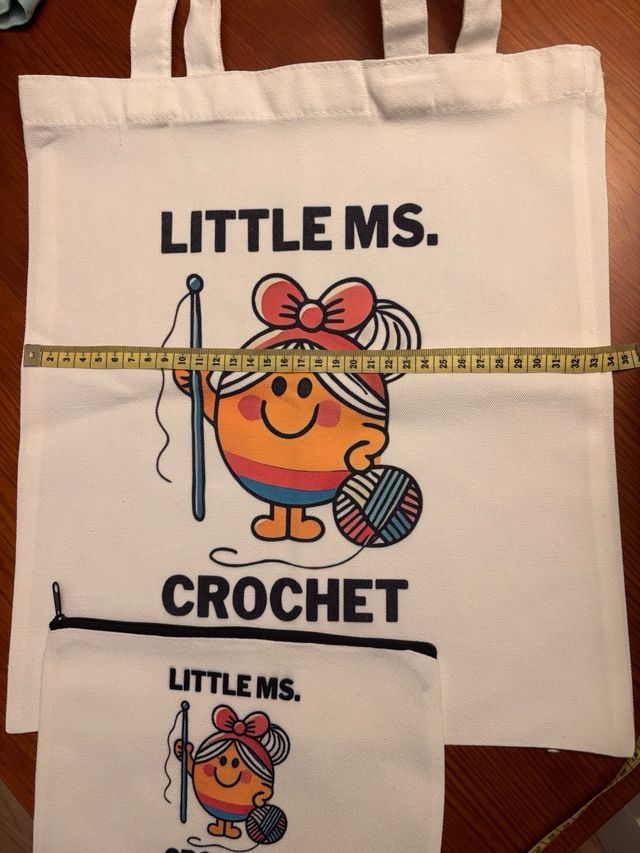 Bolsa Totebag y Neceser Little Ms. Crochet