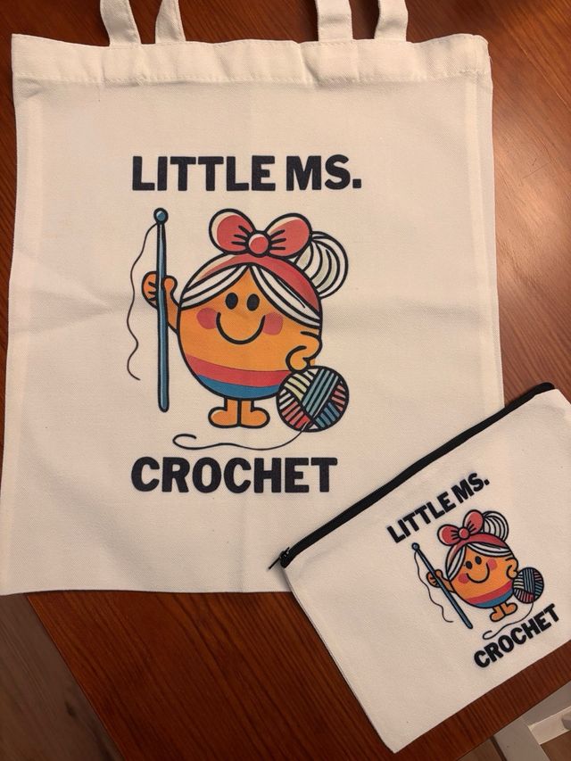 Bolsa Totebag y Neceser Little Ms. Crochet