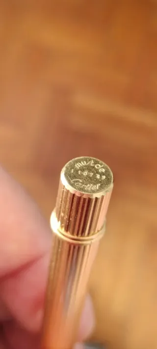 Cartier Must II Bolígrafo y Lapicero Chapados Oro