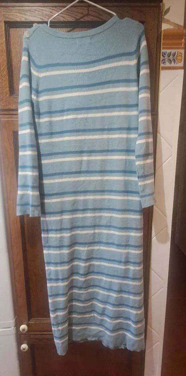 Vestido Hug&Clau rayas azul y blanco