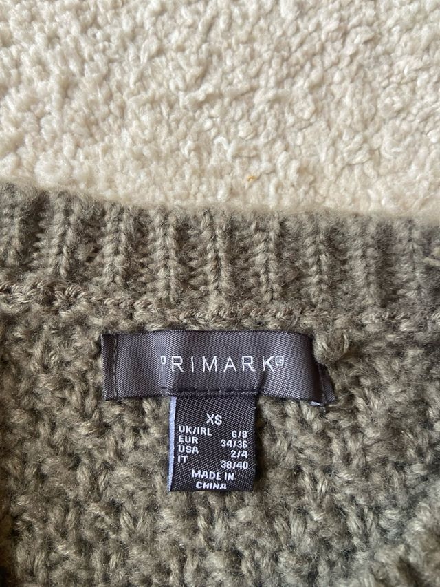 Conjunto 2 jerséis punto trenzado blanco y verde