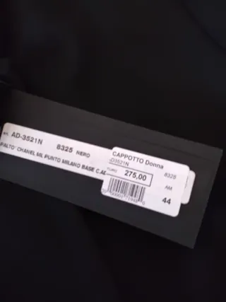 Alpha Studio Cappotto Paltò Donna Tg 44 Nero