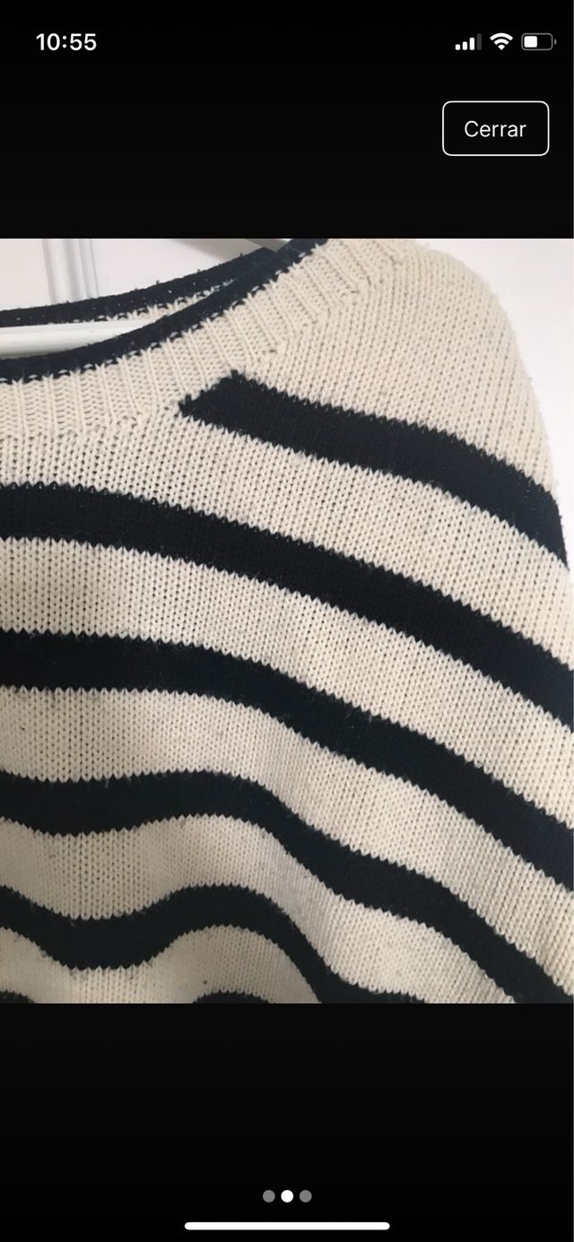 Jersey de rayas blanco y negro Talla única