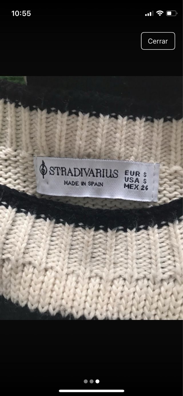 Jersey de rayas blanco y negro Talla única