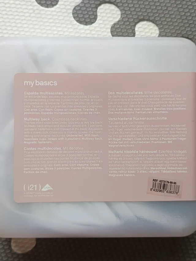Sujetador my basics blanco multiescote